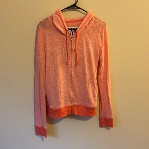 Coral PINK zip up hoodie